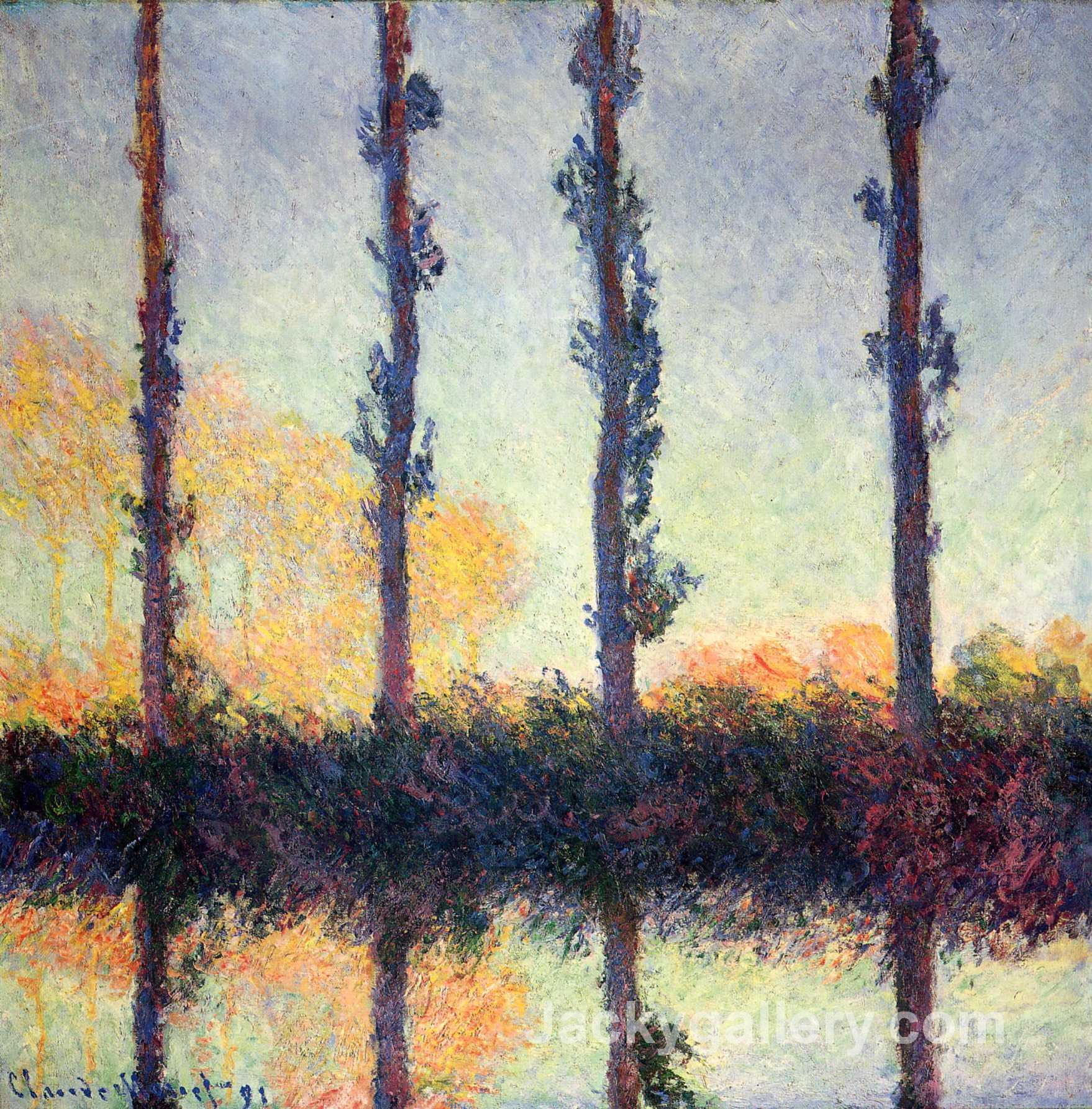Poplars (Four Trees) by Claude Monet paintings reproduction